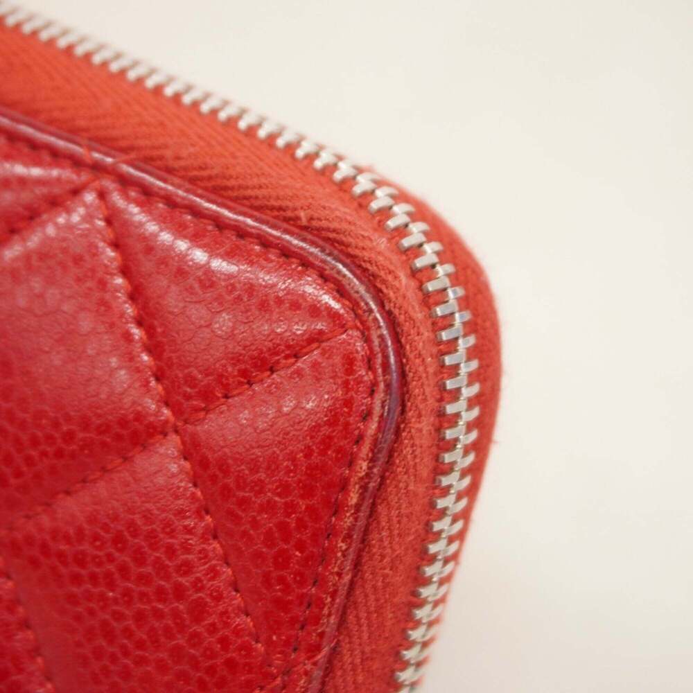 CHANEL Red Caviar Leather Wallet - Picture 7 of 11
